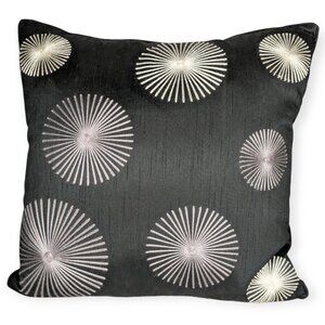 Chic Black and White Starburst Pillow